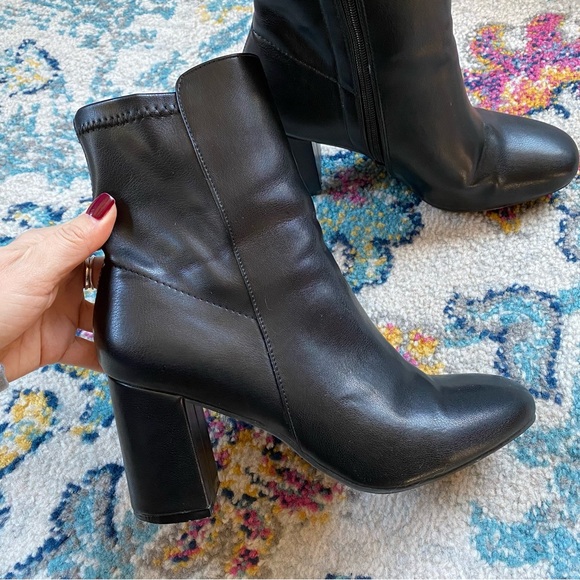 Vintage Y2K MIA Black Vegan Leather Boots Size 8.5 - Picture 6 of 10